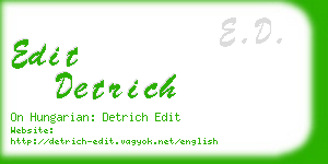 edit detrich business card